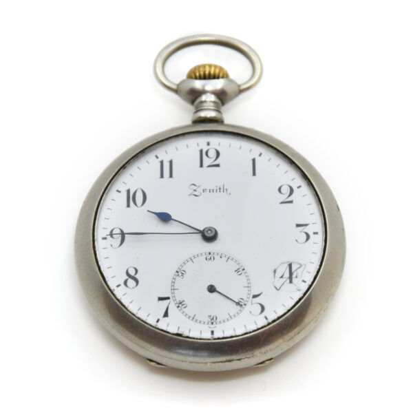 Orologio da tasca primi ‘900 Zenith Grand Prix in argento 53 mm